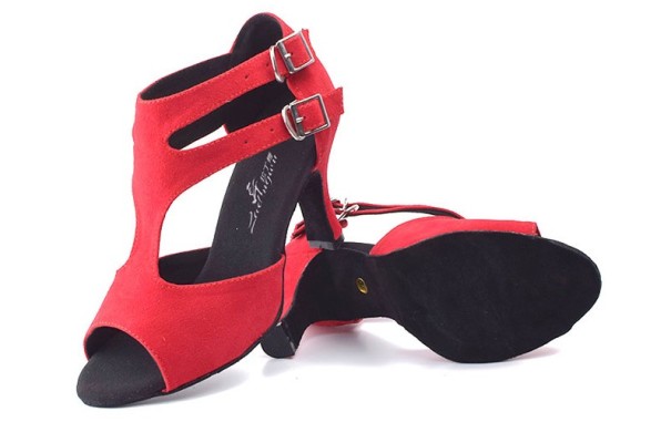 Damskie buty do tańca A453 czerwony 38 6 cm