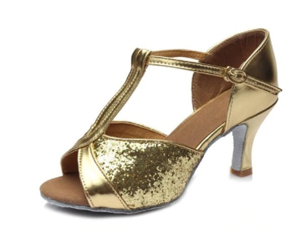 Damskie buty do tańca A477 złoto 40
