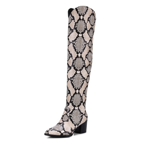 Damskie buty z wzorem węża 43