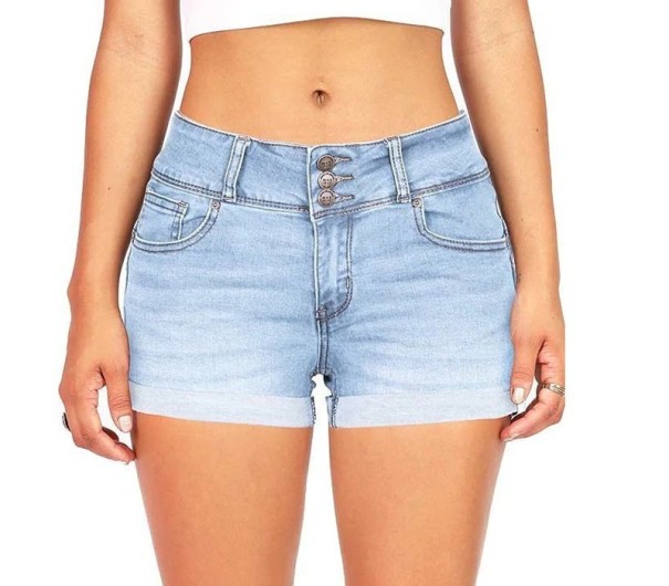 Damskie jeansowe szorty Juliet jasnoniebieski XL