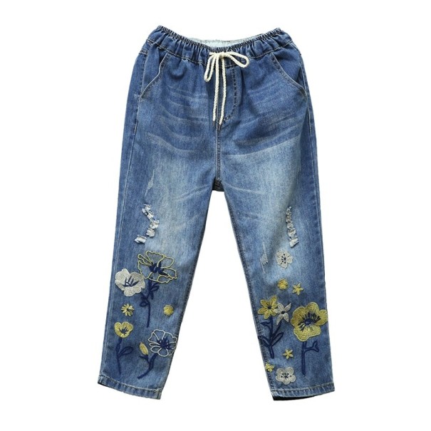 Damskie jeansy capri w stylu vintage S