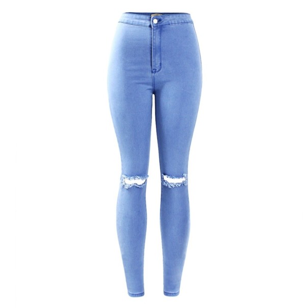 Damskie jeansy skinny niebieskie M