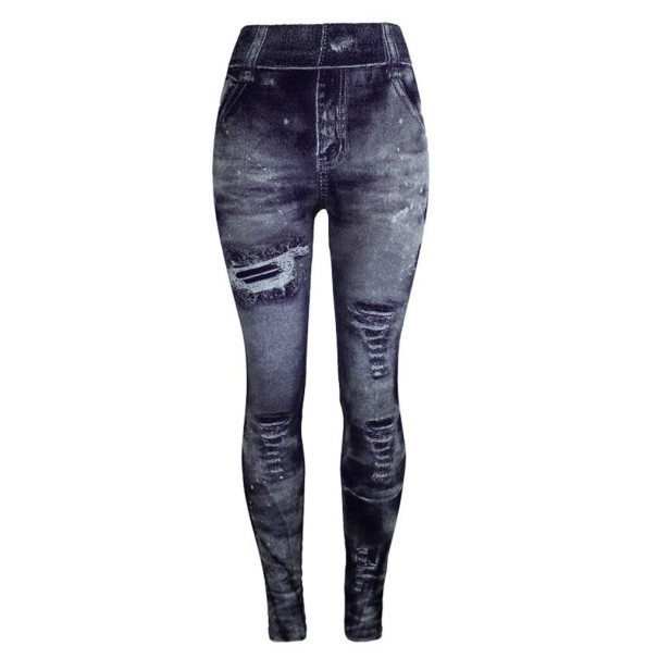 Damskie jeansy slim ciemnoniebieski S