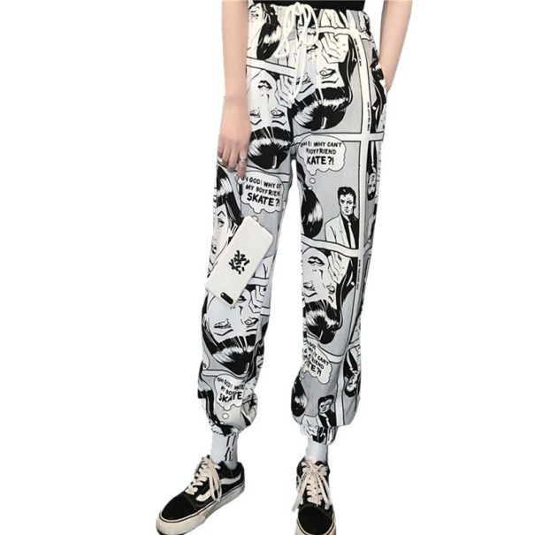 Damskie komiczne spodnie jogger M