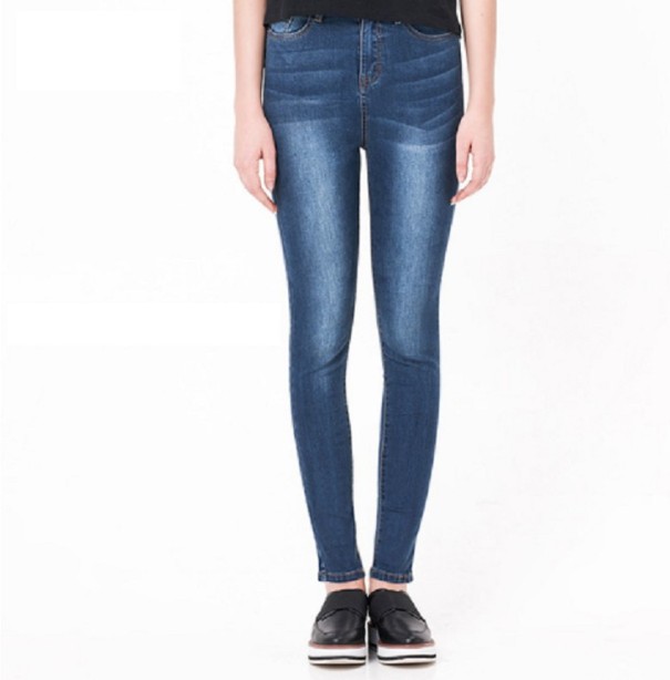 Damskie obcisłe jeansy J832 niebieski XXS