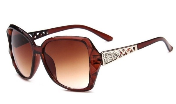 Damskie okulary przeciwsłoneczne E1653 brązowy