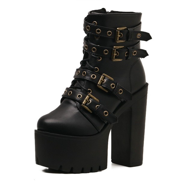 Damskie punkowe botki 42