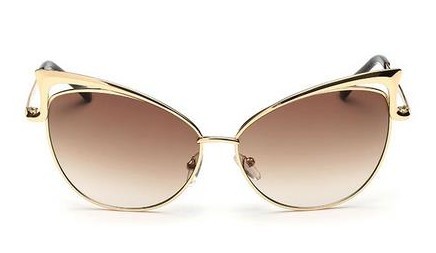 Damskie seksowne okulary kocie oczy J3014 brązowy