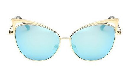 Damskie seksowne okulary kocie oczy J3014 niebieski