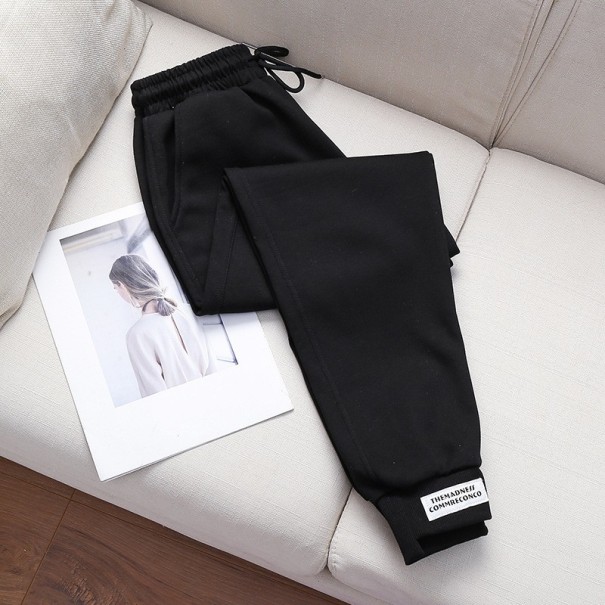 Damskie spodnie dresowe A336 czarny L