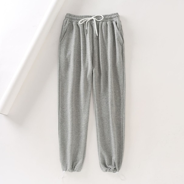 Damskie spodnie dresowe jogger szary S