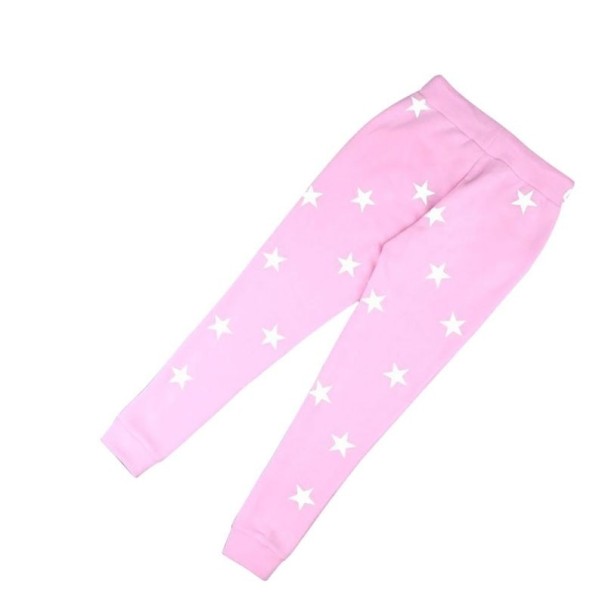 Damskie spodnie dresowe z gwiazdami różowy M
