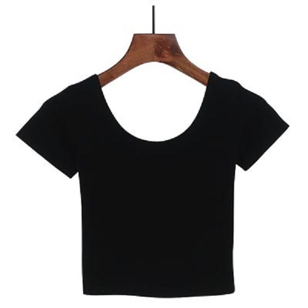Dámský basic crop top černá XS