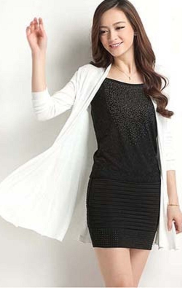 Dámsky cardigan A2972 biela M