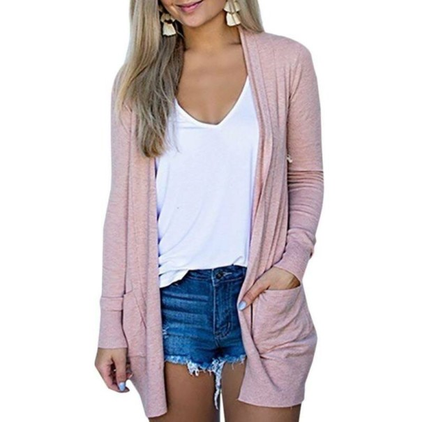 Dámský cardigan P2094 růžová S