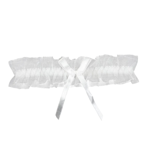 Dámský choker s mašličkou, natahovací krajkový náhrdelník, elastické provedení, jemný módní doplněk pro každodenní i slavnostní nošení bílá