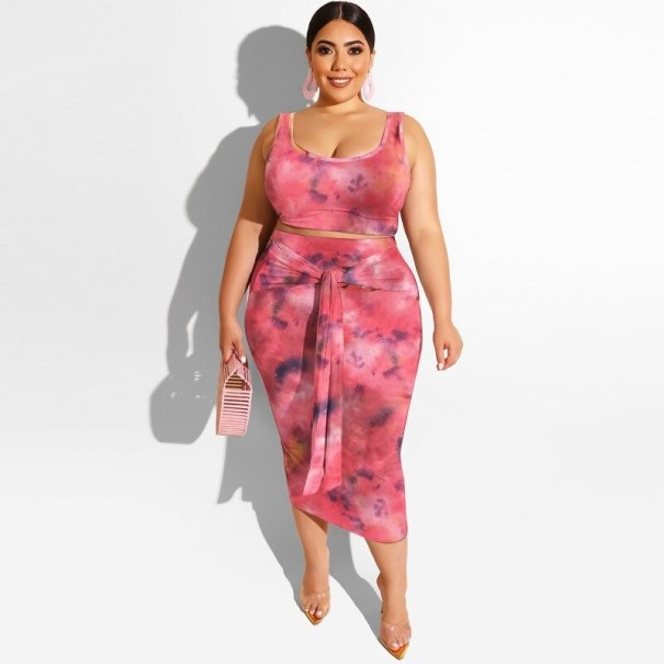 Dámský crop top a sukně B1057 4XL 6