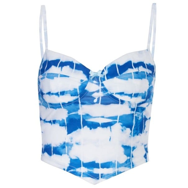 Dámský crop top A1313 modrá S