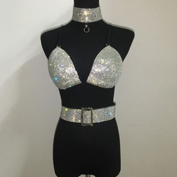 Dámsky crop top, opasok a Choker XS