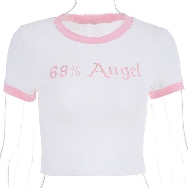 Dámský crop top s potiskem A1222 S 2