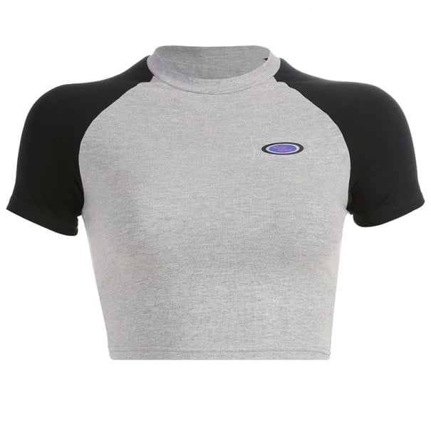 Dámsky crop top sivý M