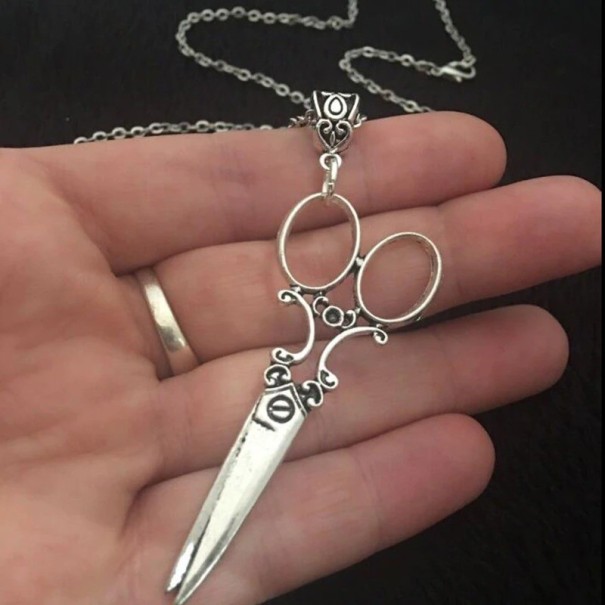 Dámsky dlhý náhrdelník s nožnicami 45 cm