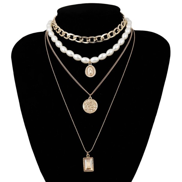 Dámsky dlhý náhrdelník s perlami 1