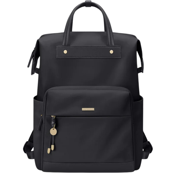 Dámský elegantní batoh na notebook 15,6 palce s kapacitou do 20 l, voděodolný nylon, cestovní batoh do školy, do práce i na výlety černá