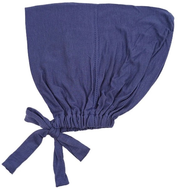 Dámský hidžáb s pružným zavazováním 25x20 cm lehká pokrývka hlavy pro každodenní nošení a pohodlné zahalení vlasů světle fialová