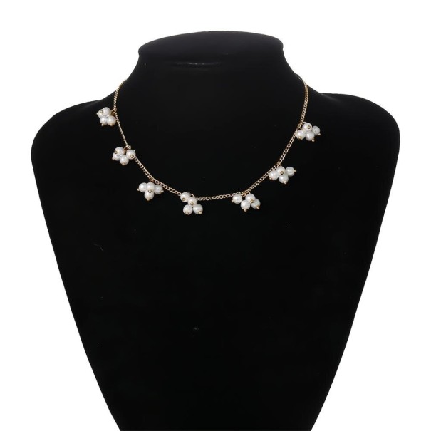 Dámsky jemný náhrdelník s perlami G766 1