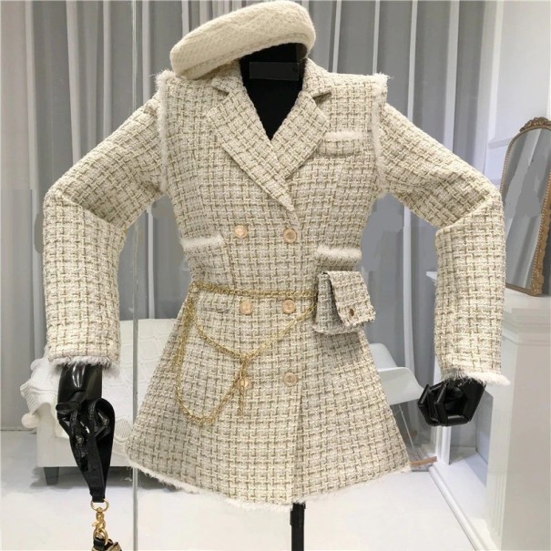 Dámský kabát P1437 béžova XS