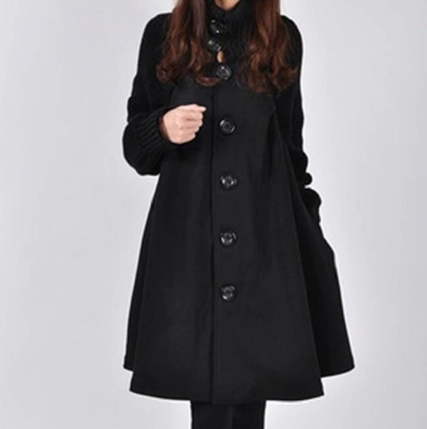 Dámský kabát P2051 černá S
