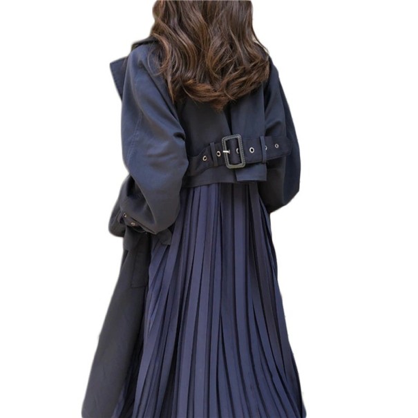Dámský kabát P2461 tmavě modrá XS