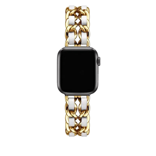 Dámský kovový řemínek pro Apple Watch Series 10–11 42 mm Elegantní kovový náramek na hodinky Stylové dámské příslušenství k iWatch zlatá