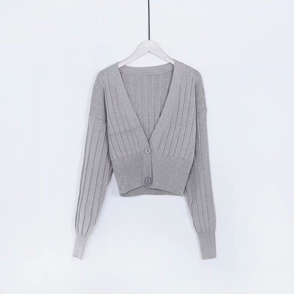 Dámský krátký svetr G270 šedá M