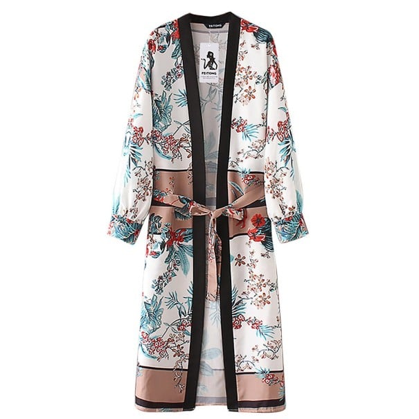Dámsky kvetovaný prehoz s viazaním S