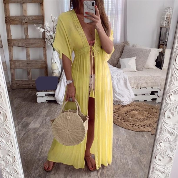 Dámský letní cardigan P1203 žlutá L