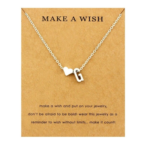 Dámsky náhrdelník písmeno a srdce G Dámsky náhrdelník písmeno a srdce G
