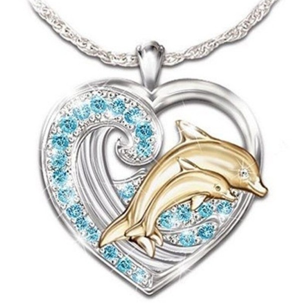 Dámsky náhrdelník s delfínmi D326 1
