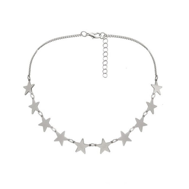 Dámský náhrdelník s hvězdami G813 stříbrná