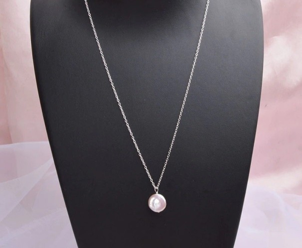 Dámský náhrdelník s perlou D830 45 cm