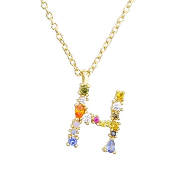 Dámský náhrdelník s písmenem abecedy D698 H