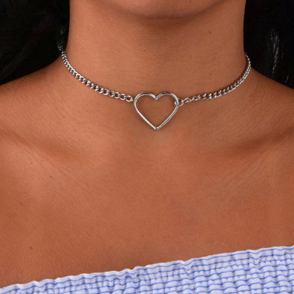 Dámský náhrdelník se srdcem A1919 stříbrná