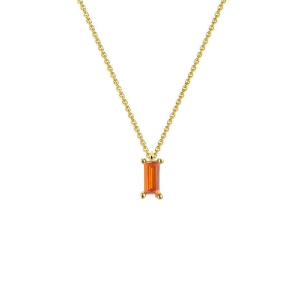 Dámský náhrdelník se zirkonem G635 oranžová