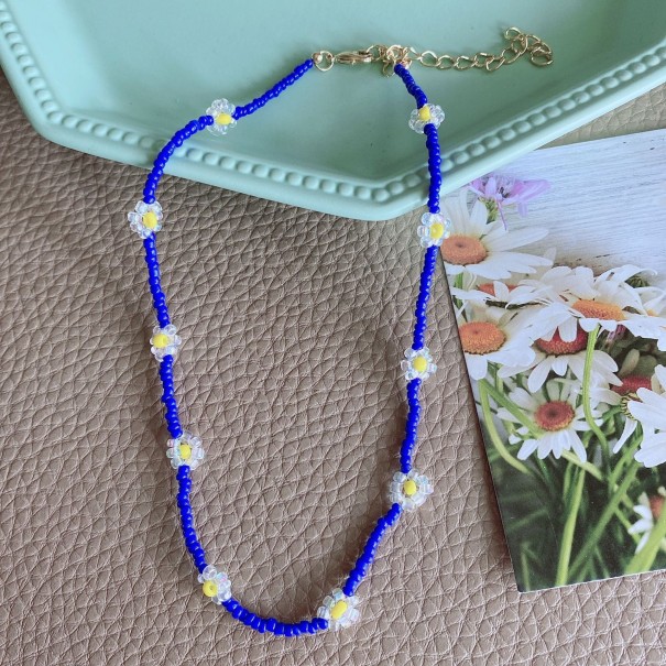 Dámsky obrúbený Choker s kvetinami 17