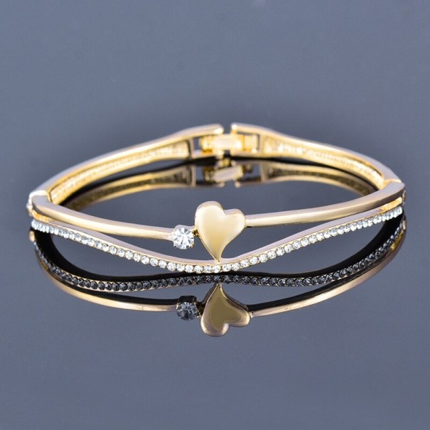 Dámský pevný náramek H523 zlatá 7