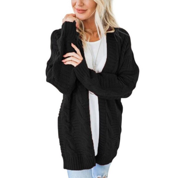 Dámský pletený cardigan G318 černá XL