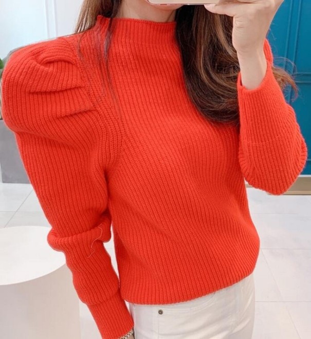 Dámský pletený svetr A2107 červená