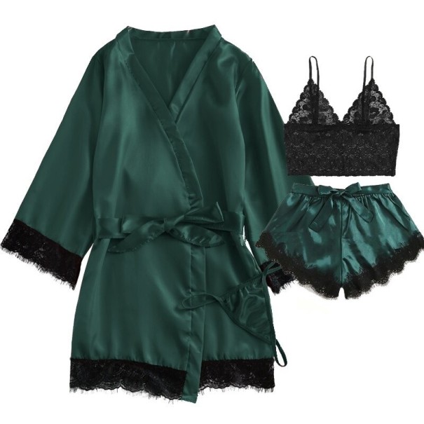 Dámský pyžamový set P2926 tmavě zelená S