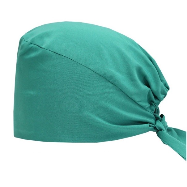 Dámský šátek jednobarevný rychleschnoucí univerzální velikost polyester spandex fialový pro kuchařky kosmetičky zubaře čepice smaragdová
